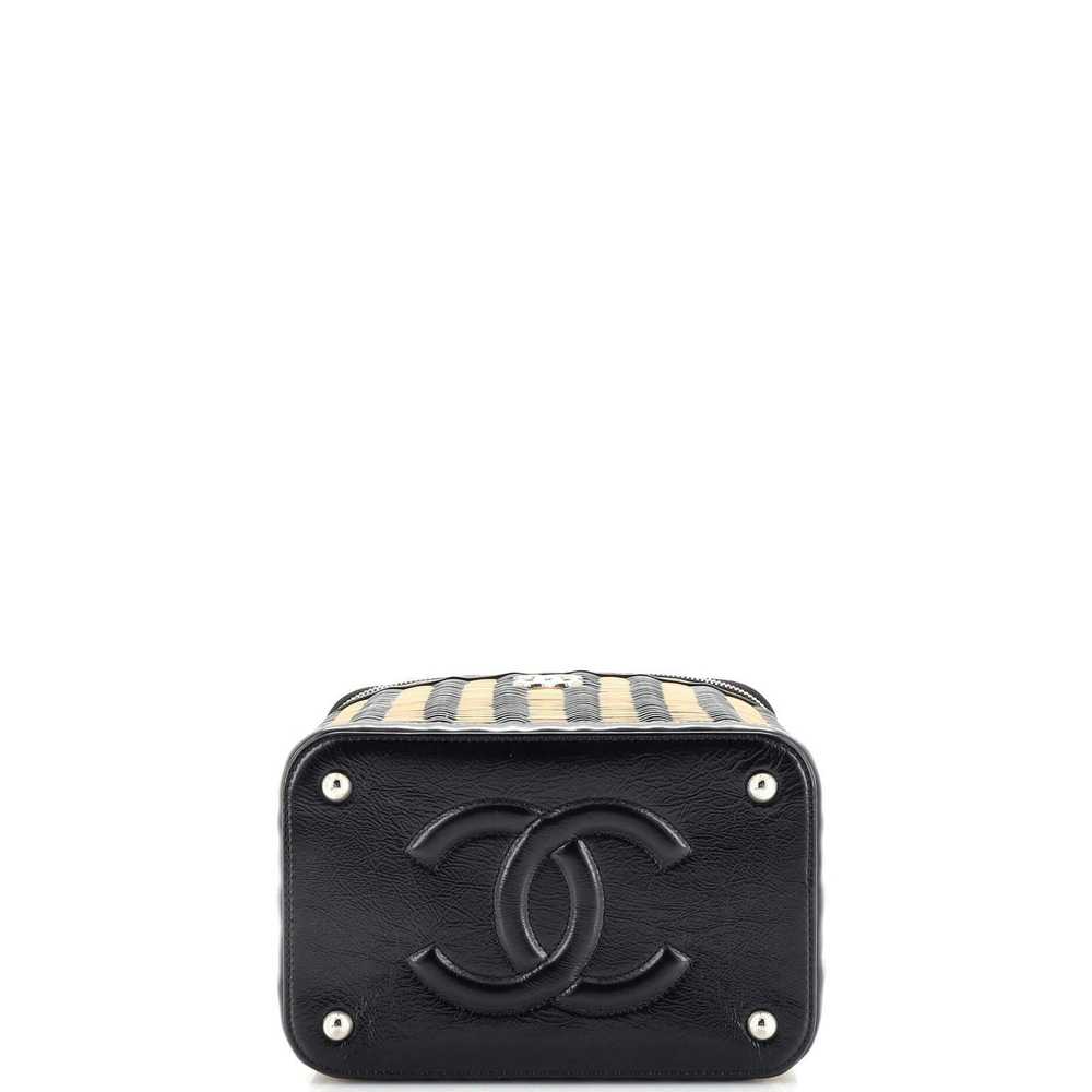 Chanel Take Away Vanity Case Rattan and Calfskin … - image 5