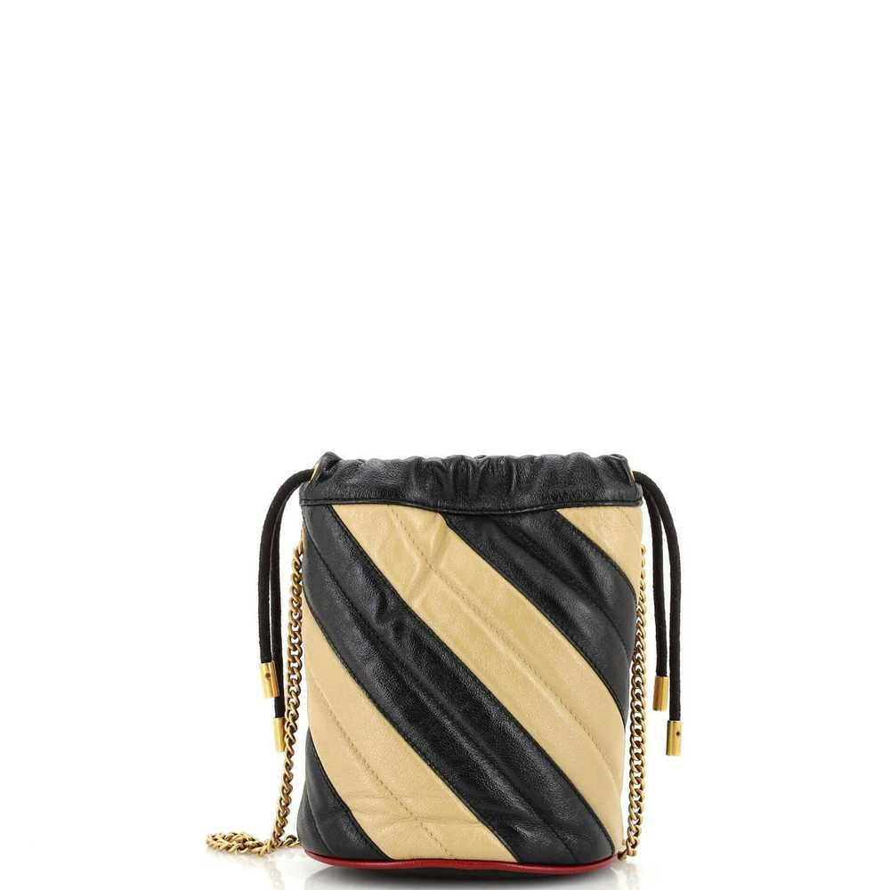 Gucci GG Marmont Bucket Bag Diagonal Quilted Leat… - image 3