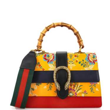Gucci Dionysus Bamboo Top Handle Bag Floral Jacqu… - image 1
