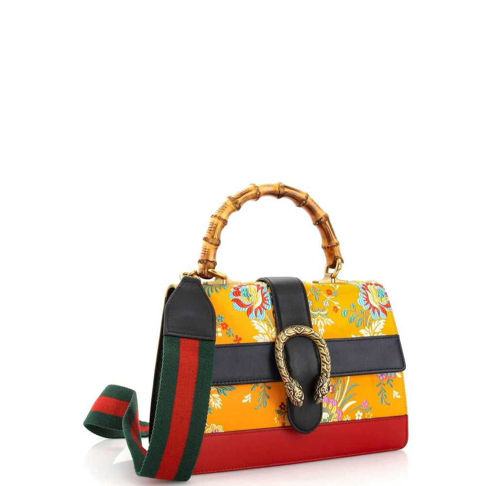 Gucci Dionysus Bamboo Top Handle Bag Floral Jacqu… - image 2