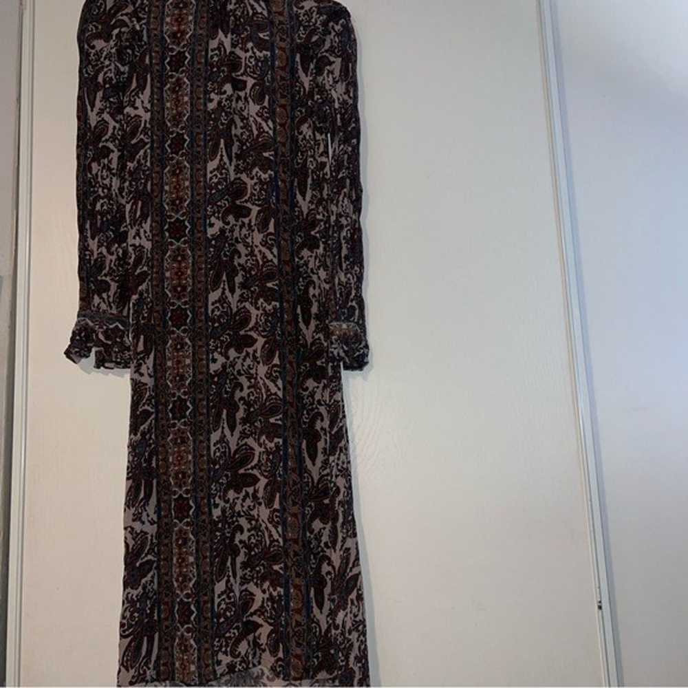 Laurence Bras Rosewood Print Long Midi Dress 6/8US - image 2