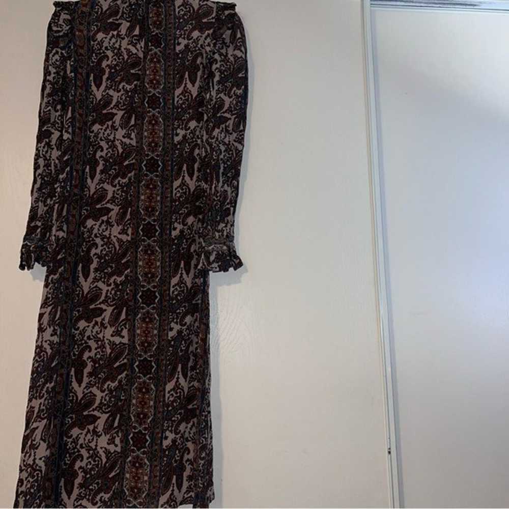 Laurence Bras Rosewood Print Long Midi Dress 6/8US - image 3