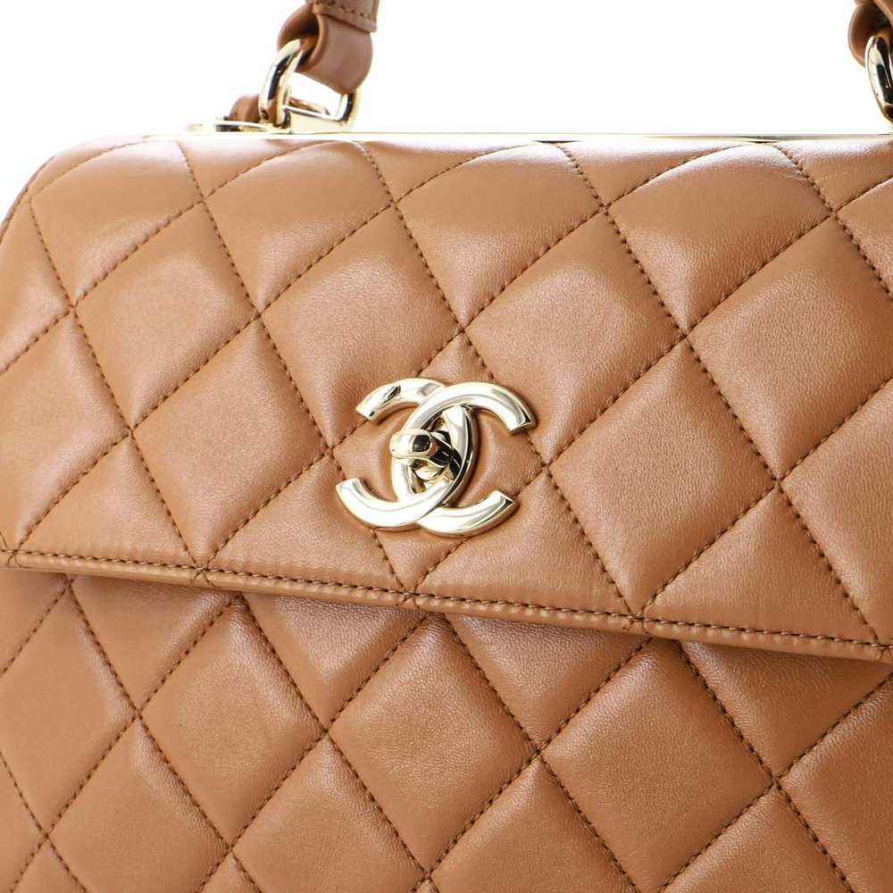 Chanel Trendy Chain CC Top Handle Bag Quilted Lam… - image 7