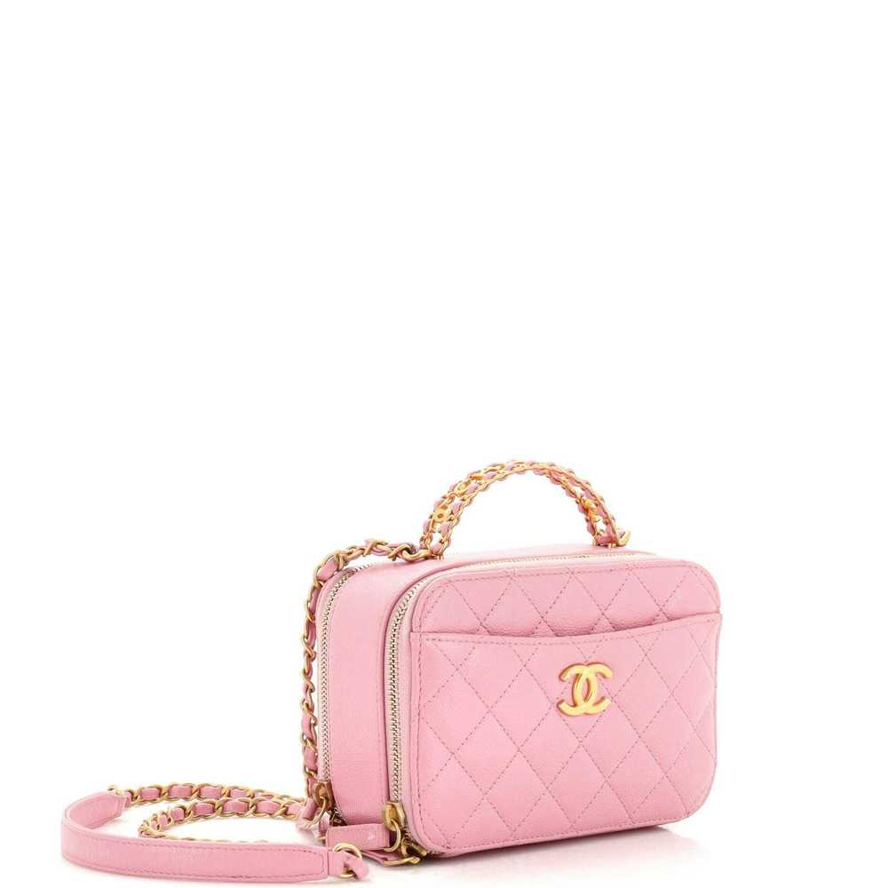 Chanel Pick Me Up Logo Handle Vanity Case Quilted… - image 2