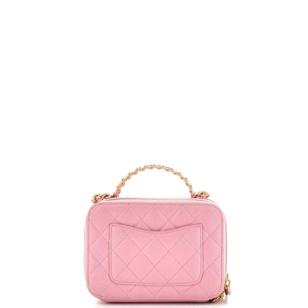 Chanel Pick Me Up Logo Handle Vanity Case Quilted… - image 3