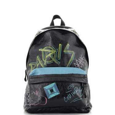 Balenciaga Explorer Graffiti Backpack Leather Lar… - image 1