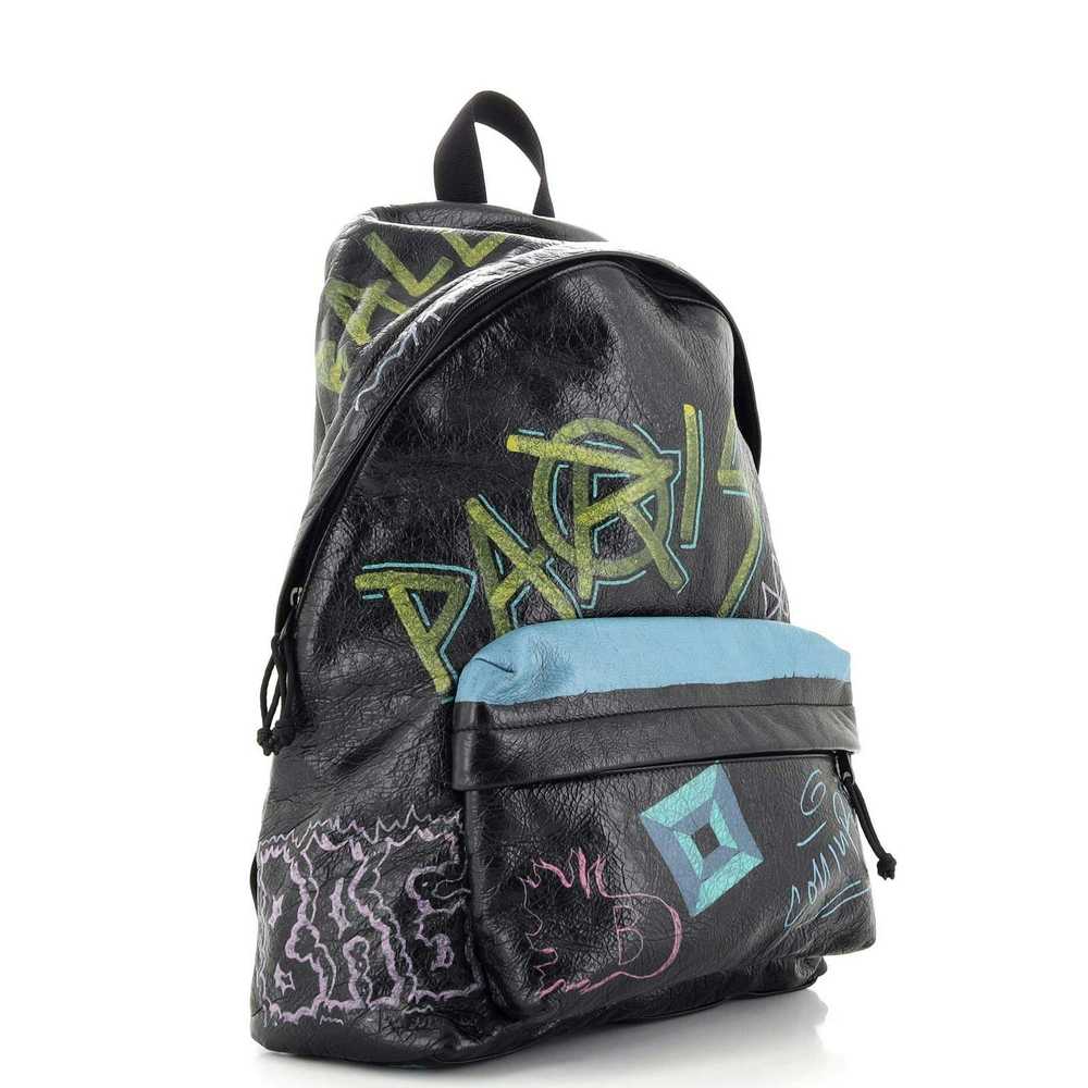 Balenciaga Explorer Graffiti Backpack Leather Lar… - image 2