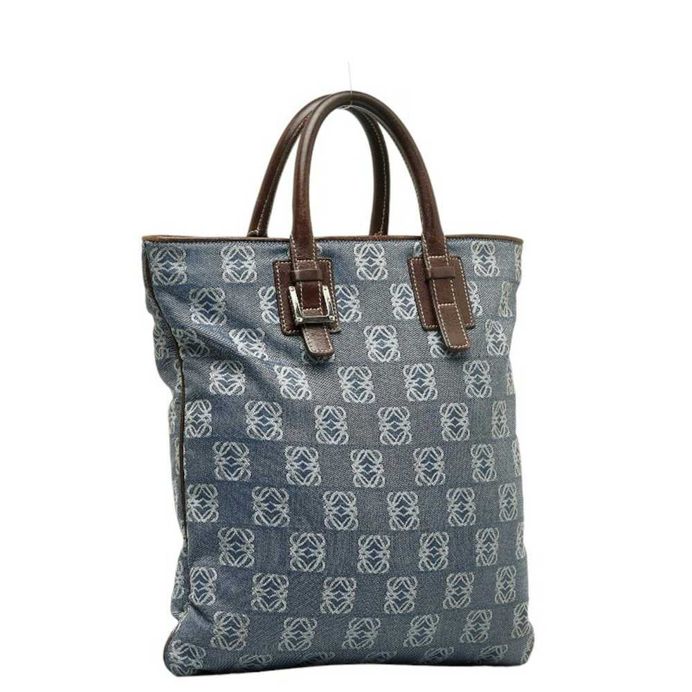 Loewe LOEWE Anagram Handbag Tote Bag Indigo Blue … - image 2