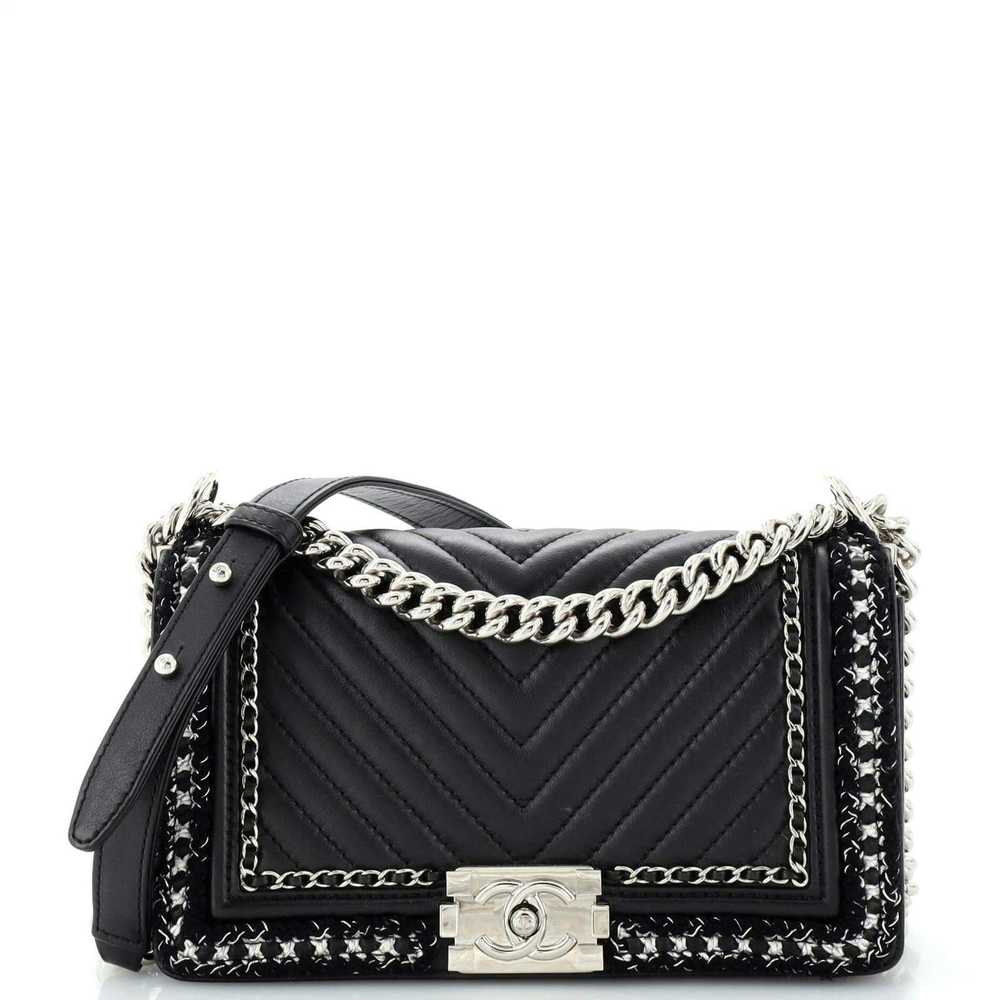 Chanel Jacket Boy Flap Bag Chevron Calfskin with … - image 1