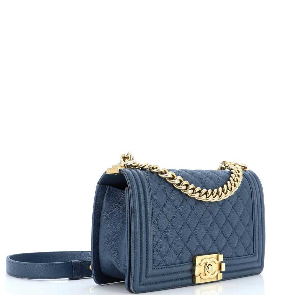 Chanel Boy Flap Bag Quilted Caviar Old Medium - image 3