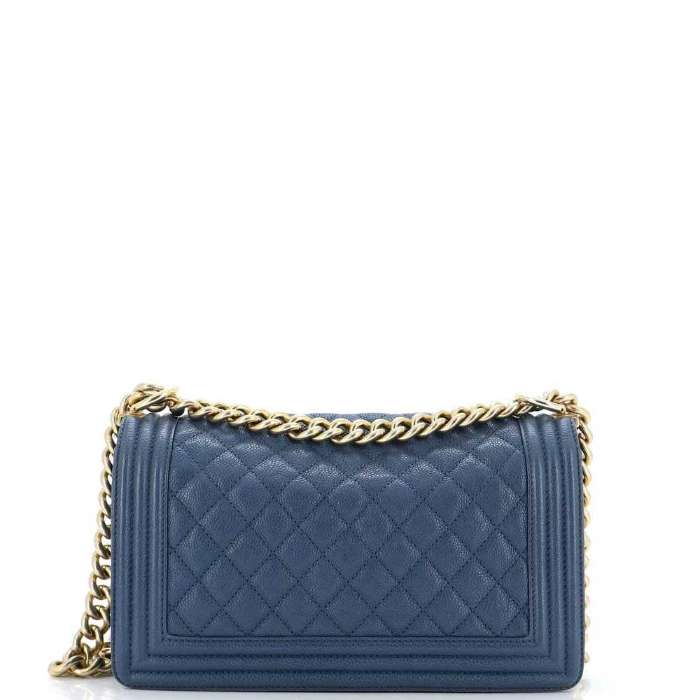 Chanel Boy Flap Bag Quilted Caviar Old Medium - image 4