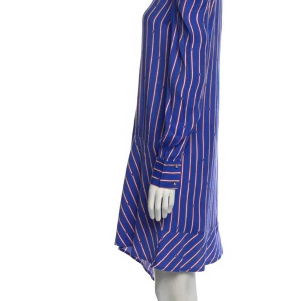 Pinko blue striped shirtdress long sleeve with co… - image 3