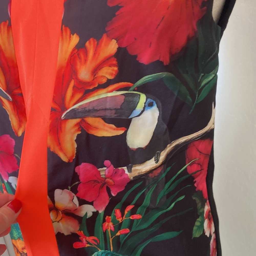 Ted Baker 8 Barbee Tropical Parrot Toucan print d… - image 5