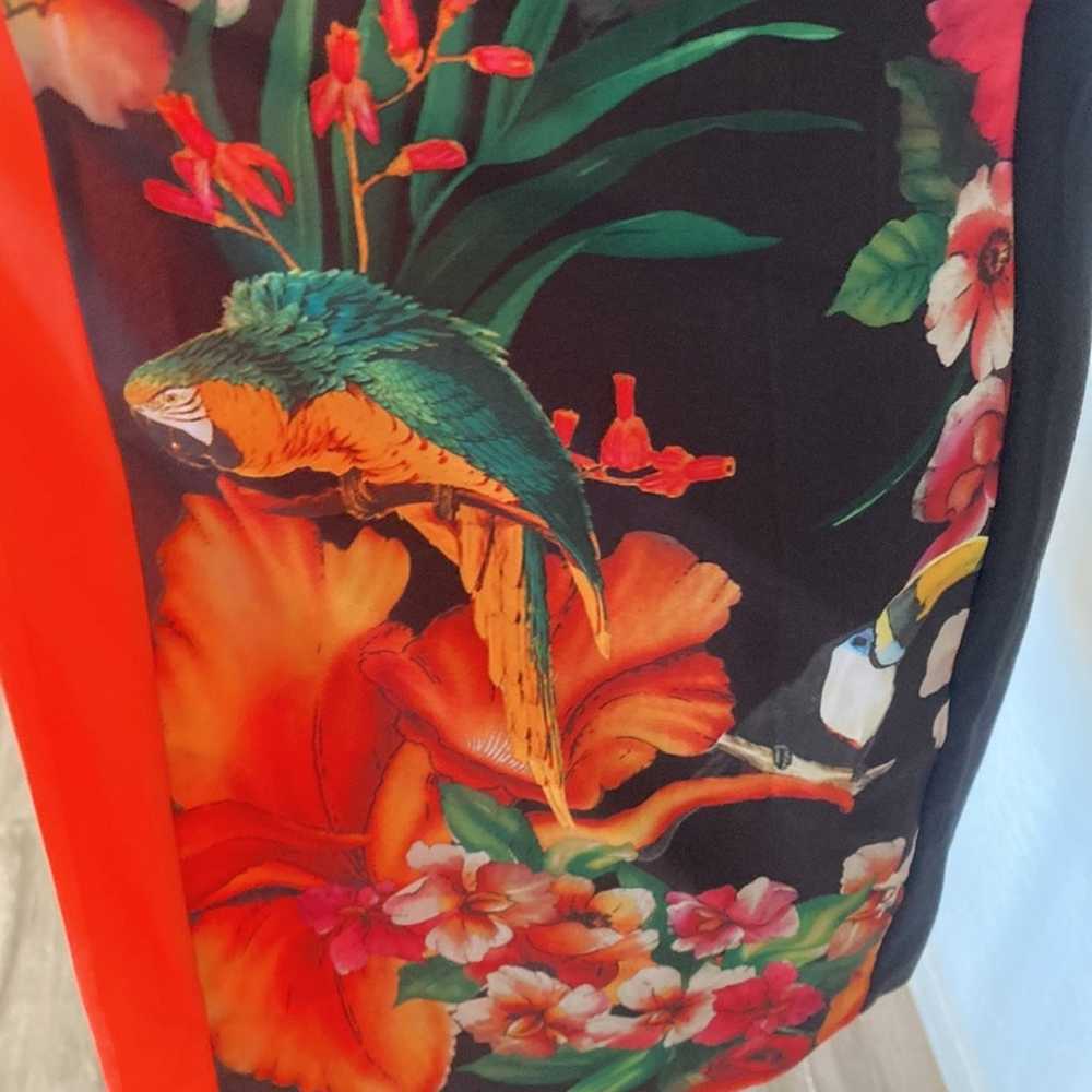 Ted Baker 8 Barbee Tropical Parrot Toucan print d… - image 6