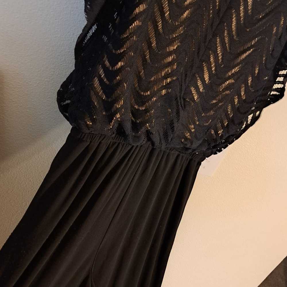 Emma & Michele • Black Tan Crochet Zip Fancy Dres… - image 2