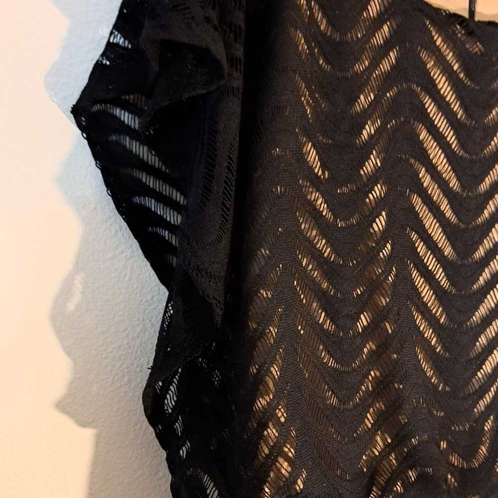 Emma & Michele • Black Tan Crochet Zip Fancy Dres… - image 3