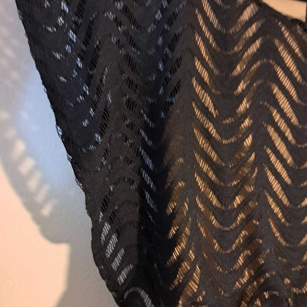 Emma & Michele • Black Tan Crochet Zip Fancy Dres… - image 4