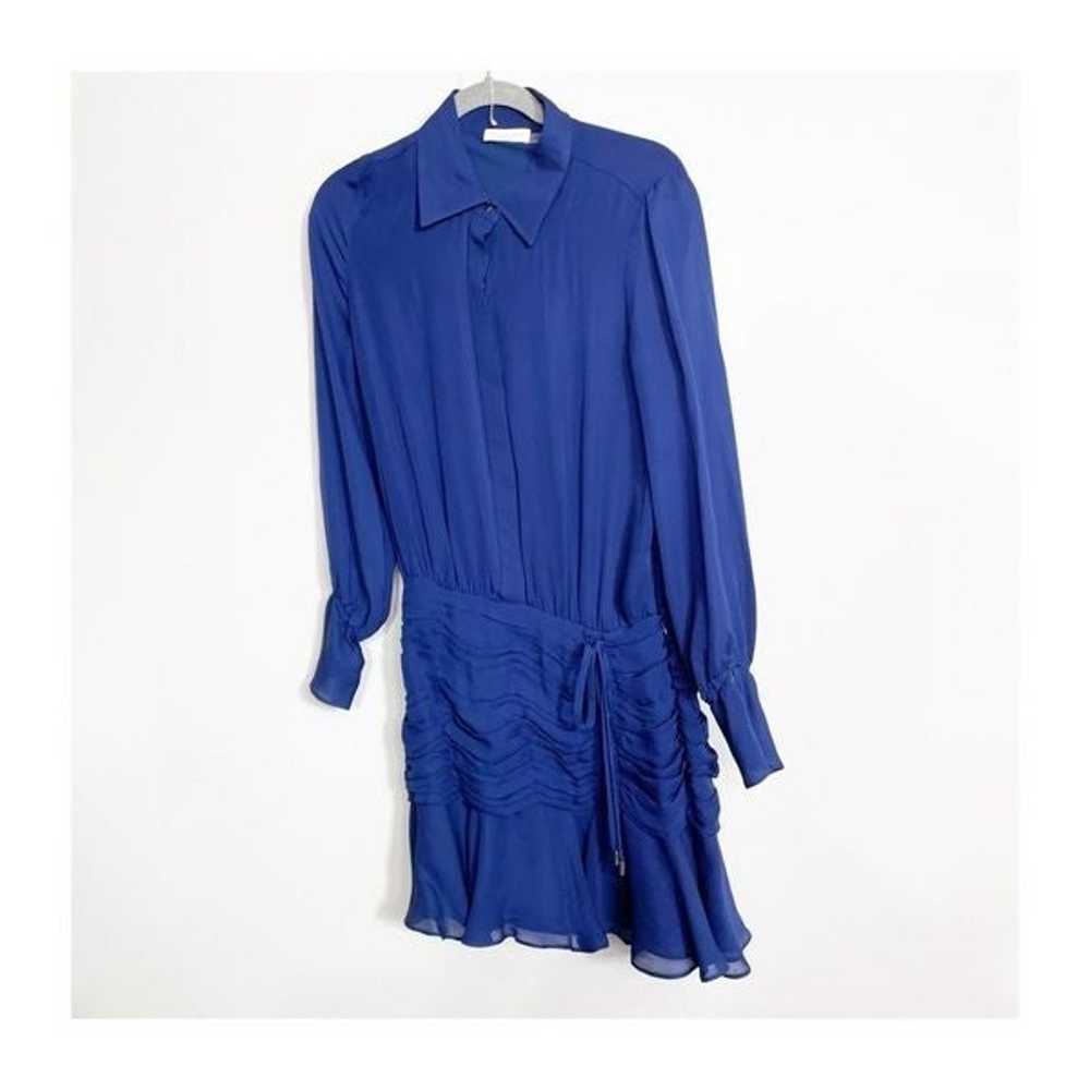 Ramy Brook Dress Silk Navy Long Sleeve Button Dow… - image 1