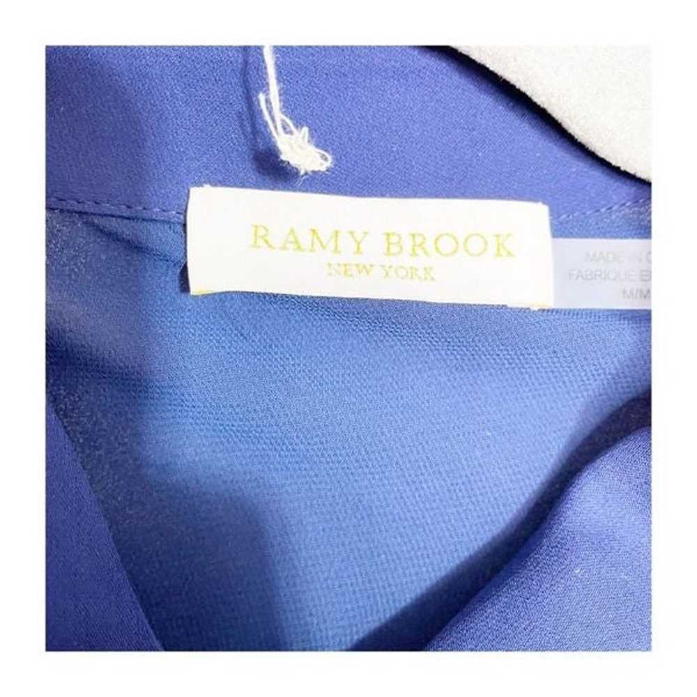 Ramy Brook Dress Silk Navy Long Sleeve Button Dow… - image 6