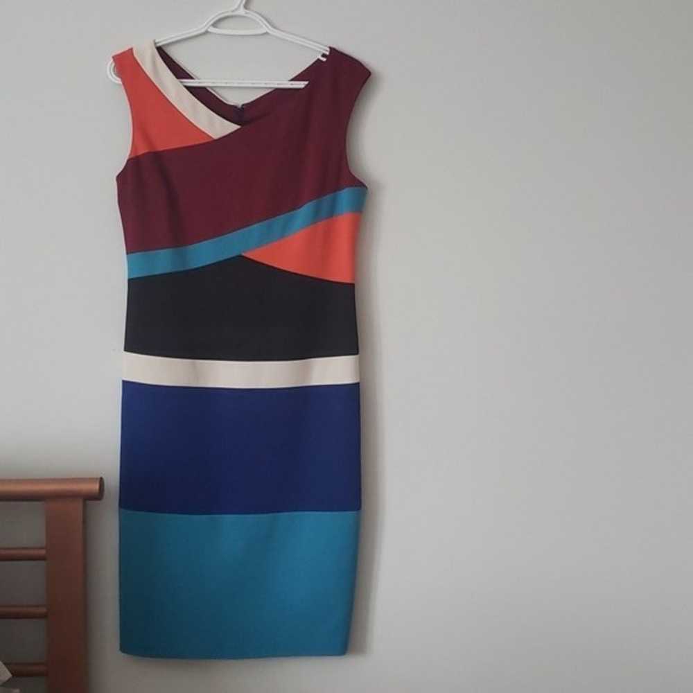 Like New pinstripe color block short sleeve dress… - image 1