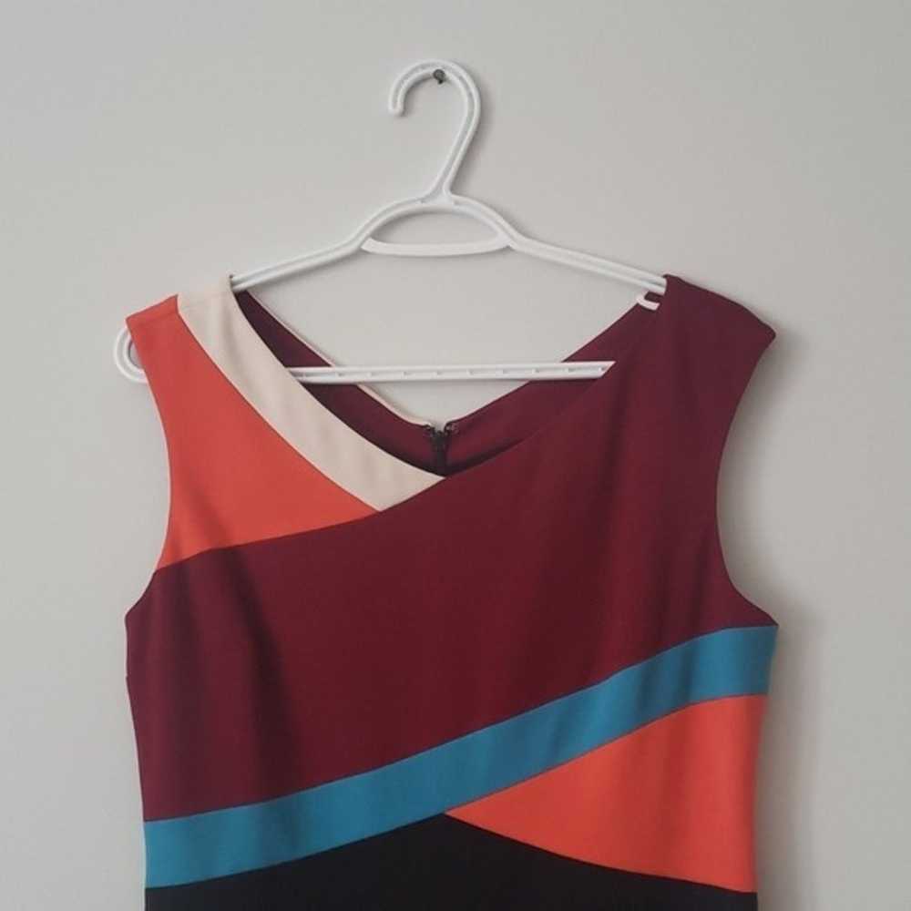 Like New pinstripe color block short sleeve dress… - image 3