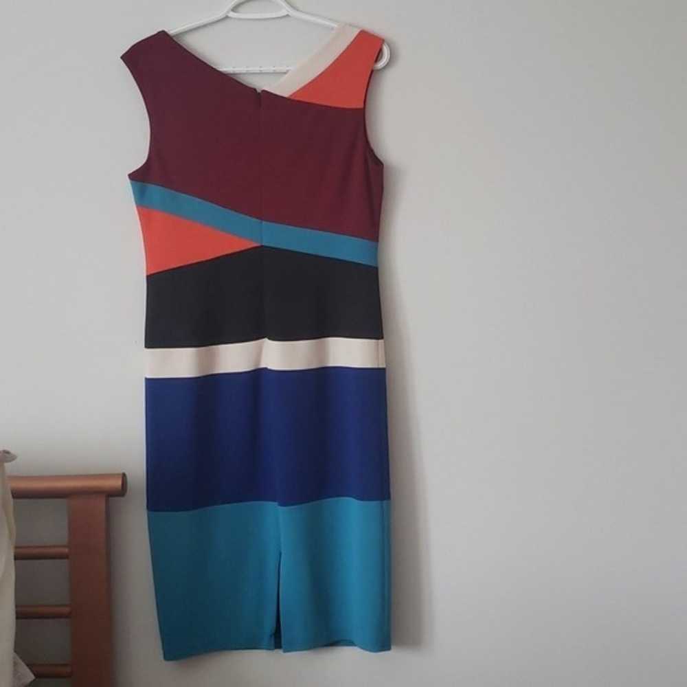 Like New pinstripe color block short sleeve dress… - image 4