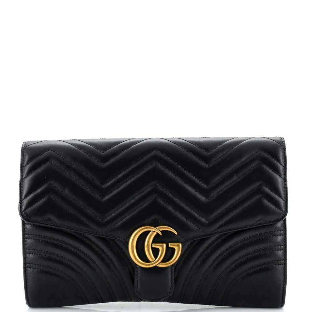 Gucci GG Marmont Flap Clutch Matelasse Leather None - Gem