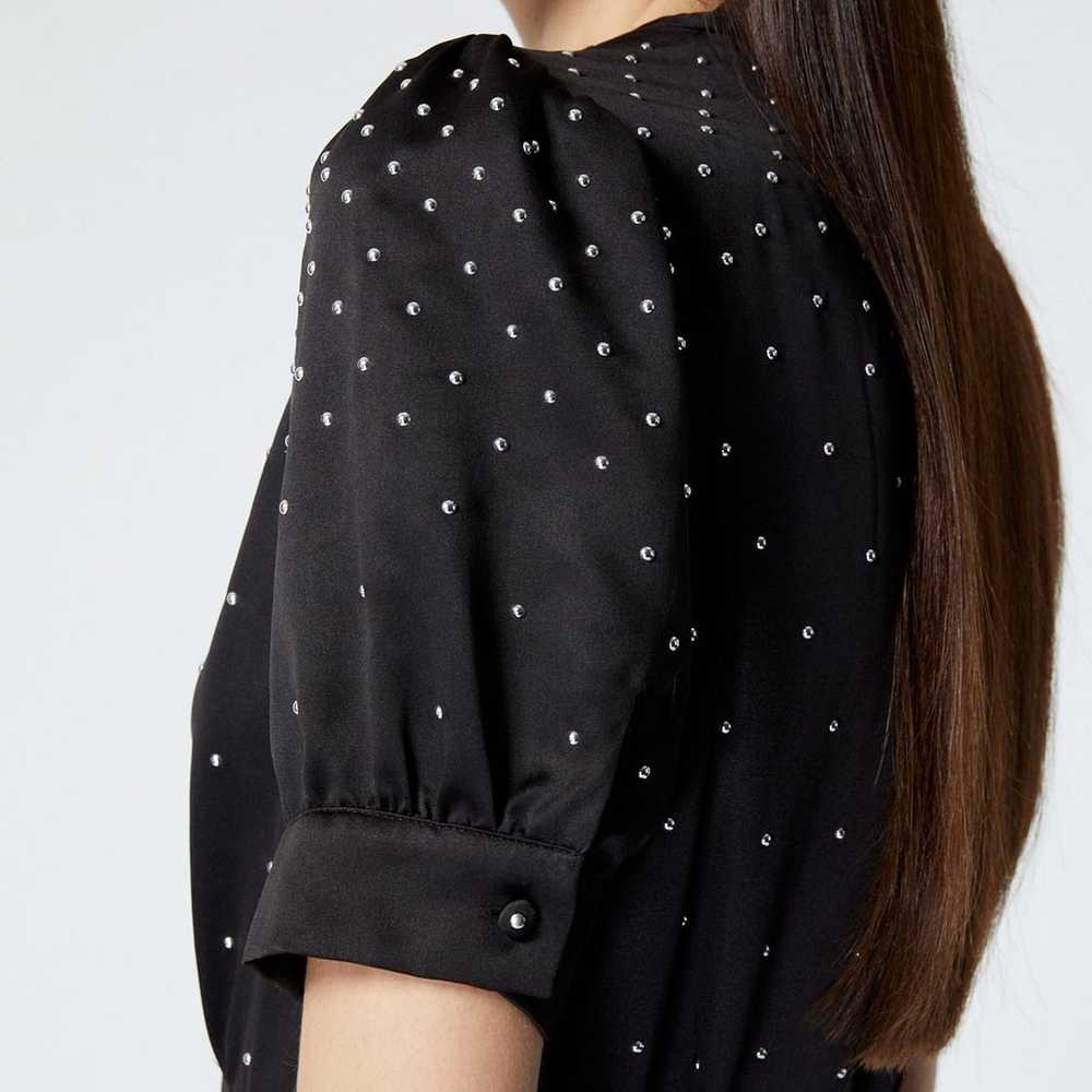 The Kooples Satin Long Black Dress with Studs - image 3