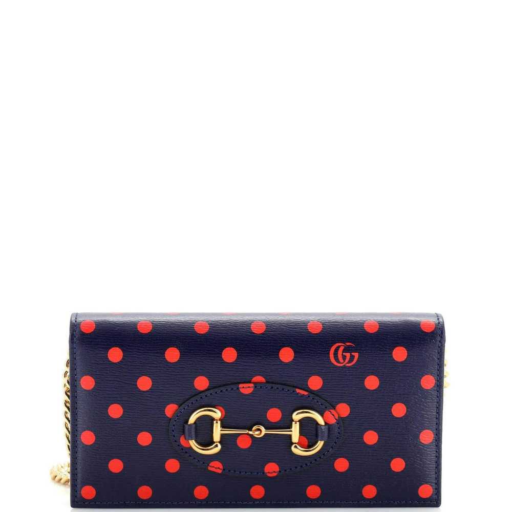 Gucci Horsebit 1955 Chain Wallet Printed Leather … - image 1