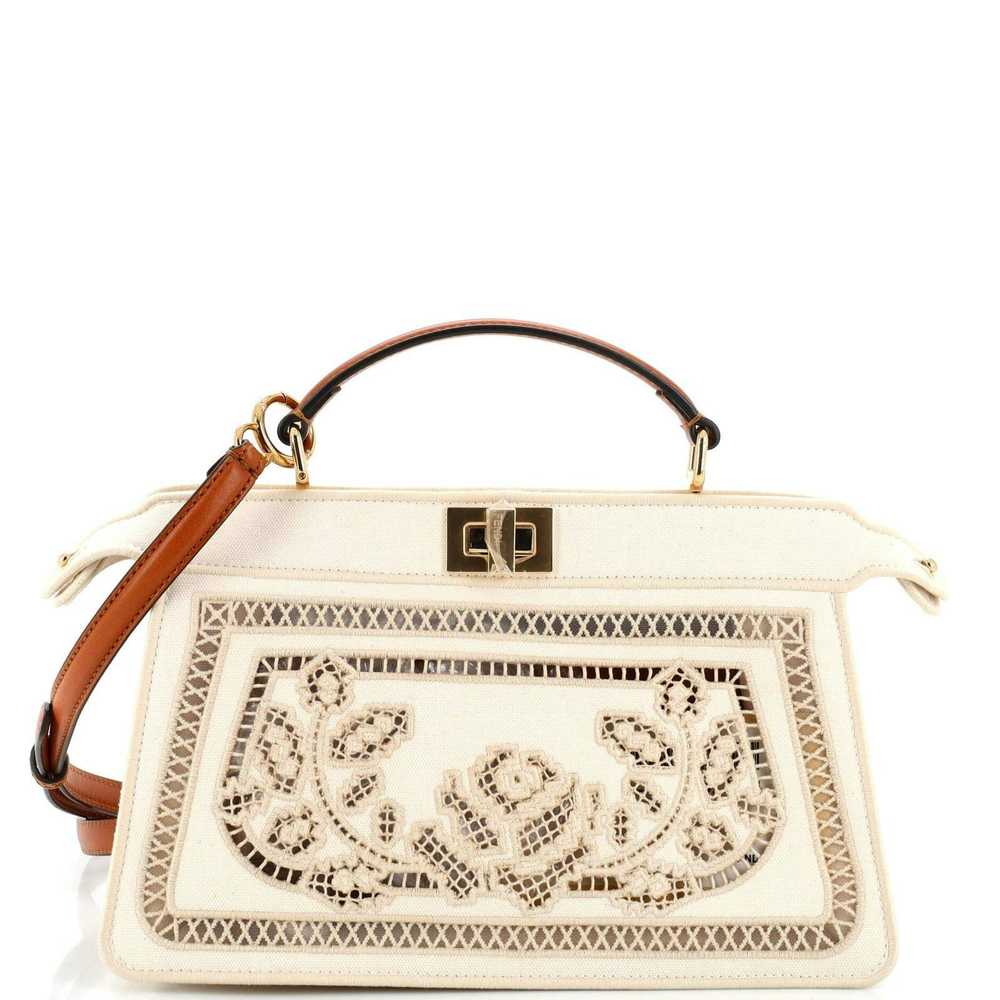 Fendi Peekaboo ISeeU Bag Floral Ajour Embroidered Can… - Gem