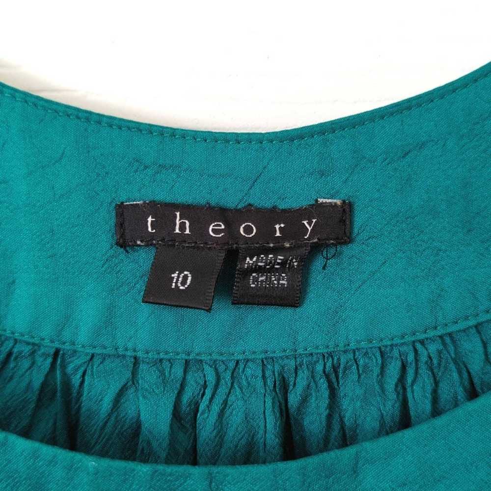 Theory 100% Silk Sleeveless One Shoulder Tie Roun… - image 6