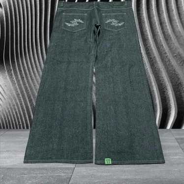 Rare Vtg 90s Grunge Baggy Stripe JNCO Denim Jeans Skate Skater Punk Pants  28x30