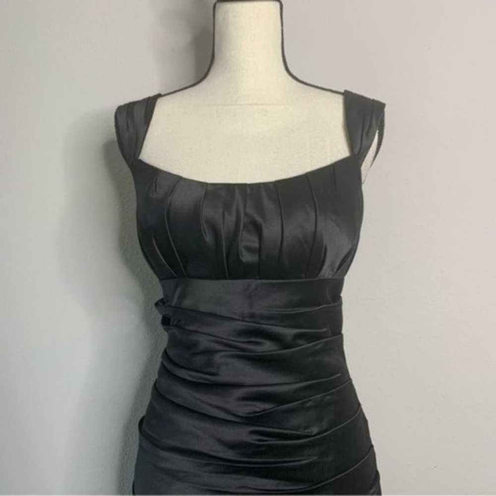Bill Levkoff Black Ruched Fitted Formal Cocktail … - image 6