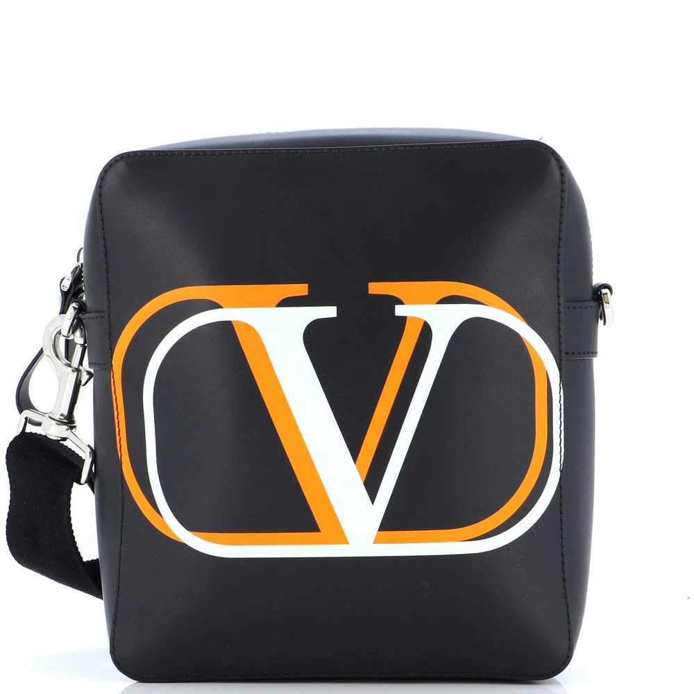 Valentino Garavani VLogo Messenger Bag Leather Me… - image 1