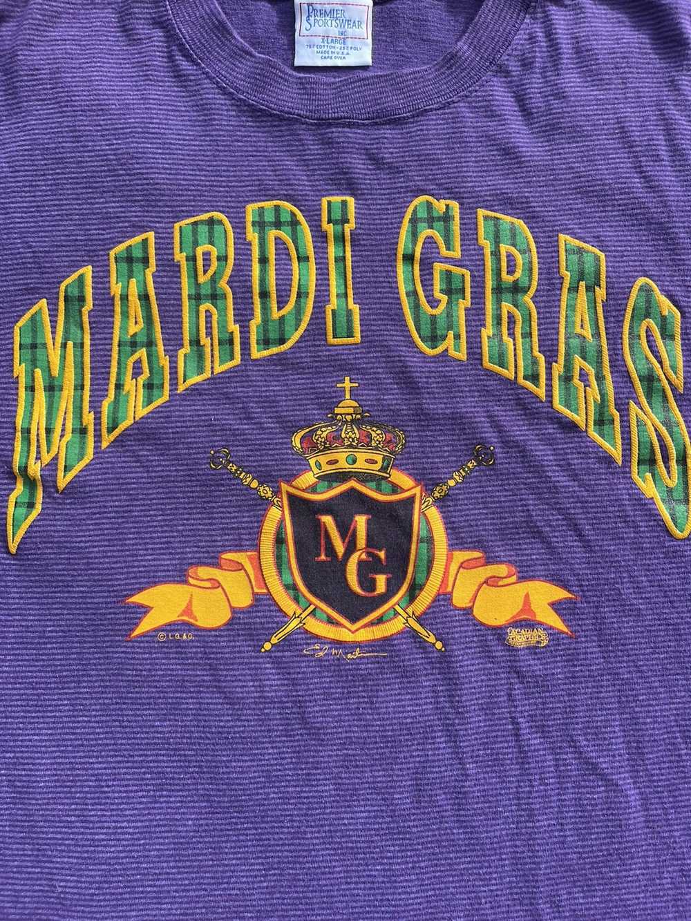 Vintage Vintage 90s Mardi Gras Striped Tee - image 5