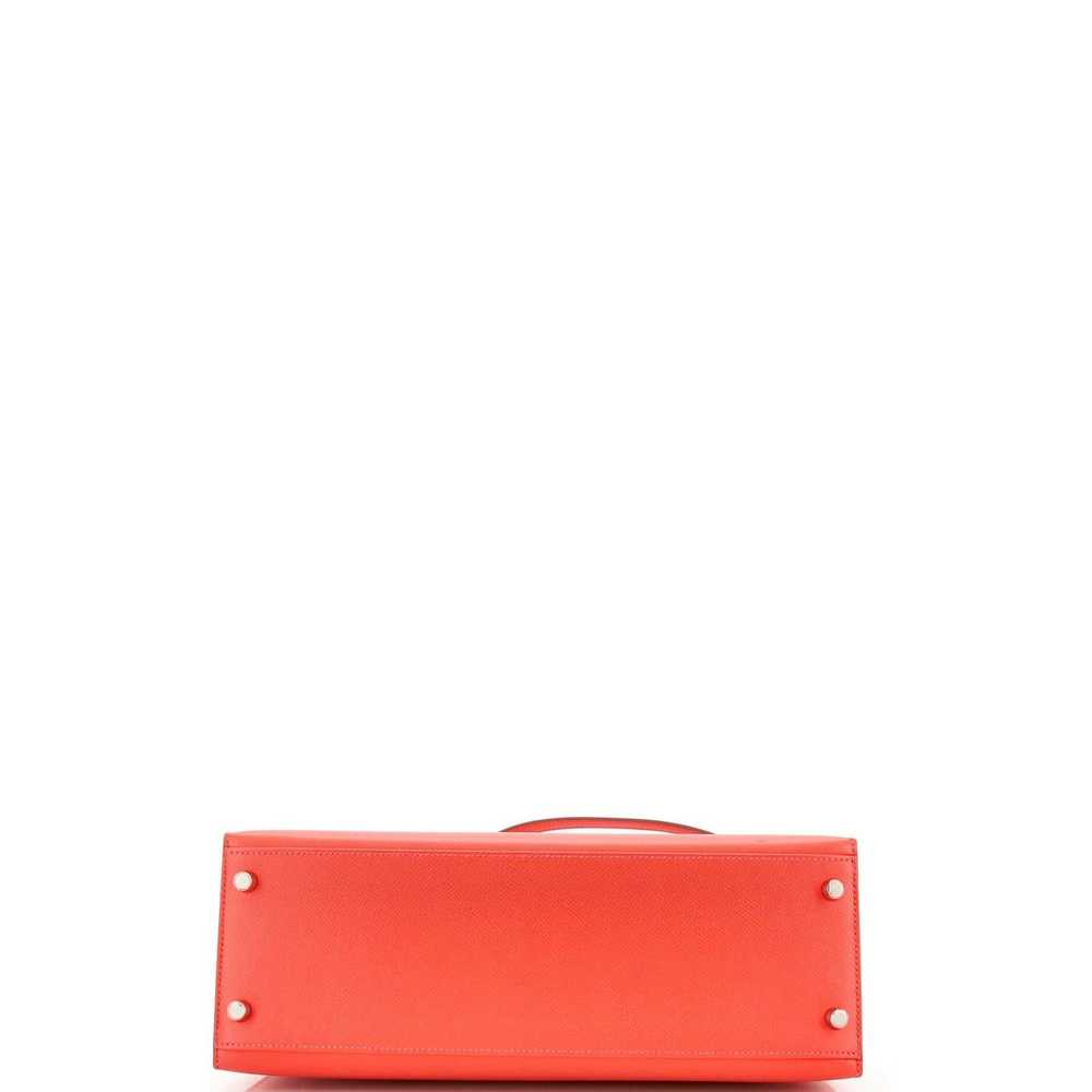 Hermes Kelly Handbag Red Epsom with Palladium Har… - image 4
