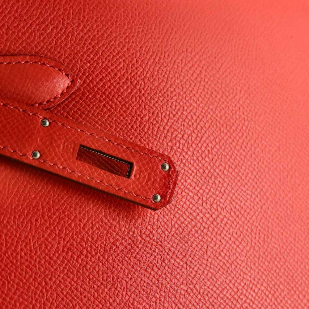 Hermes Kelly Handbag Red Epsom with Palladium Har… - image 8