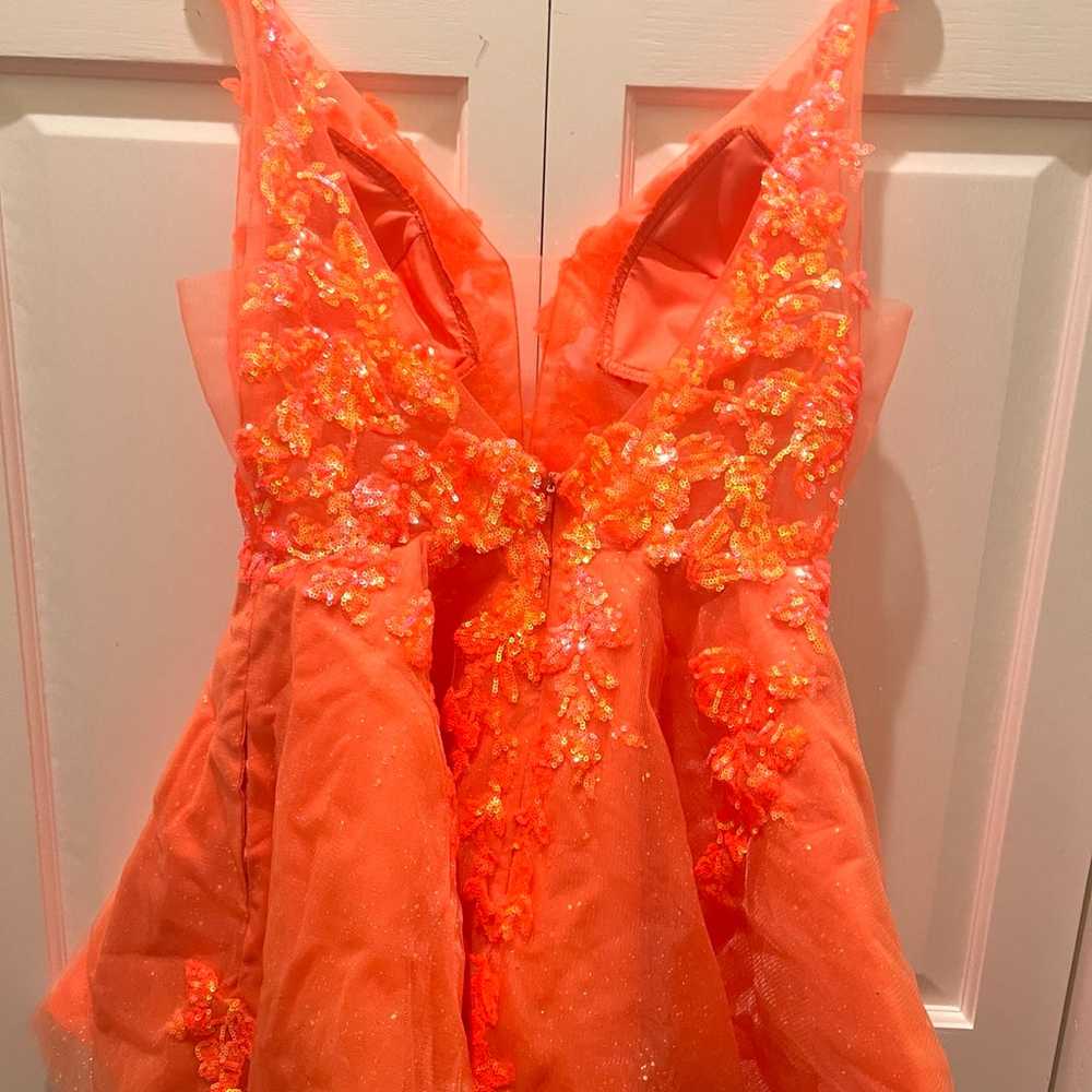 Orange Fit and Flare Dress Teenage for Homecoming… - image 4