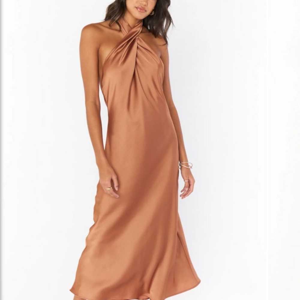 Show me your mumu Jasmine Halter Midi Dress in Co… - image 1