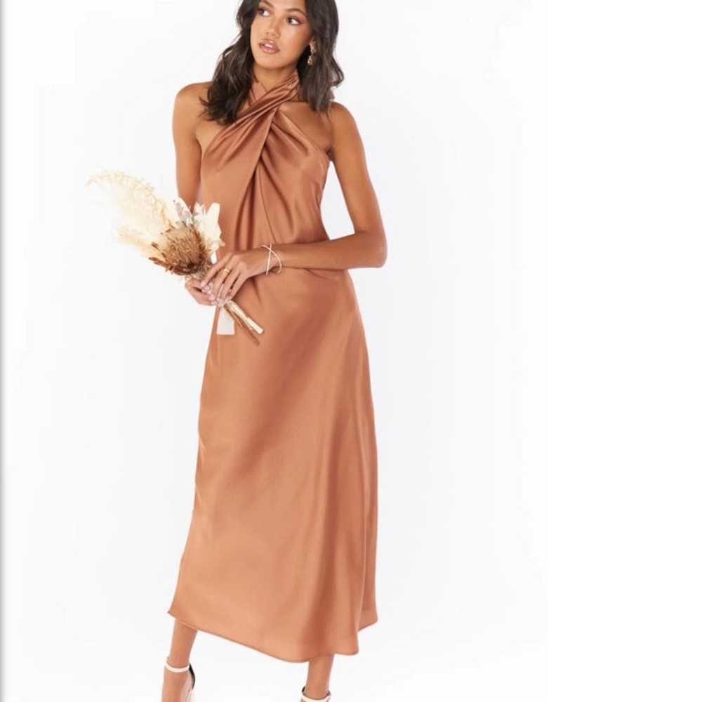 Show me your mumu Jasmine Halter Midi Dress in Co… - image 5