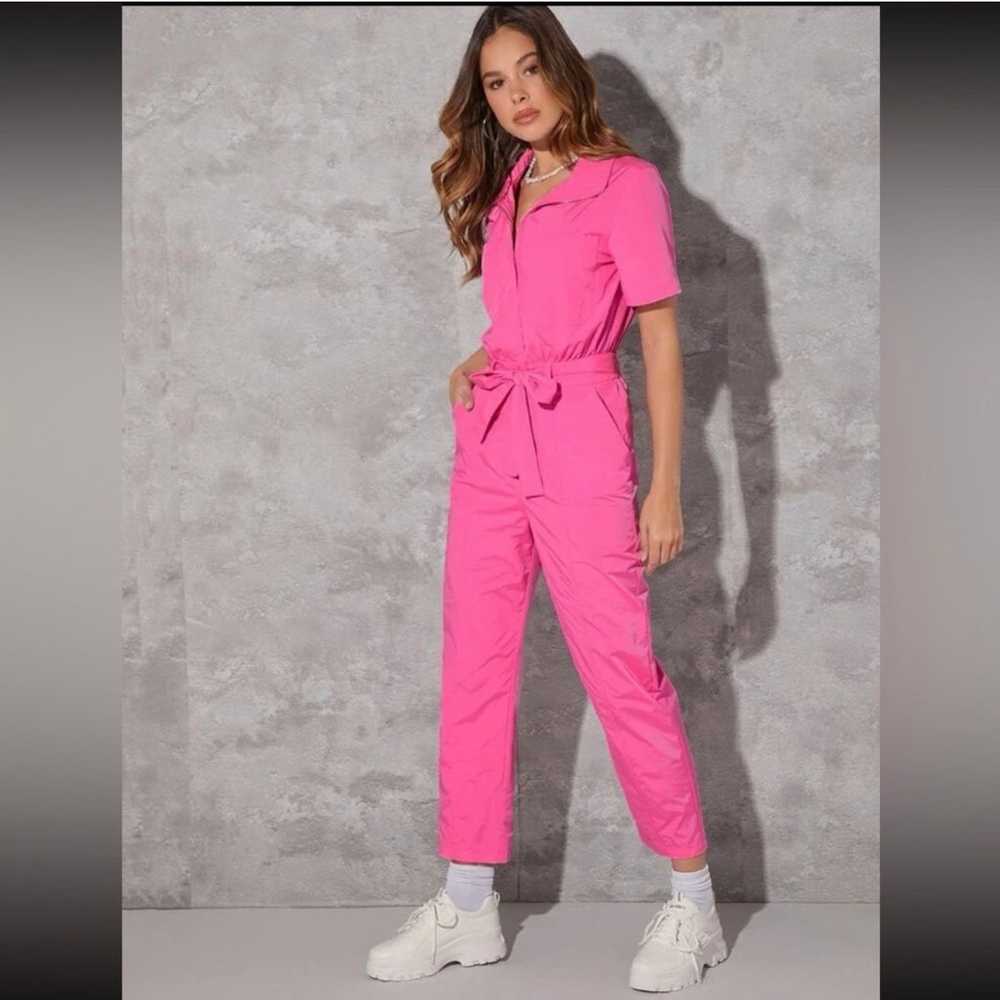 SHEIN X Berry Zip Front Belted Jumpsuit - image 3