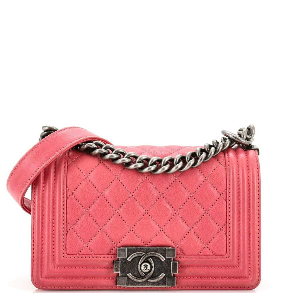 Chanel Boy Flap Bag Quilted Calfskin Small - image 1