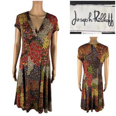 Joseph Ribkoff Womens 12 Dress Paisley V Neck Midi
