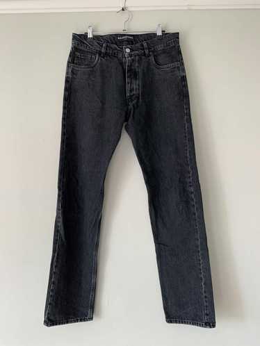 Balenciaga SS18 Washed Grey Jeans - image 1