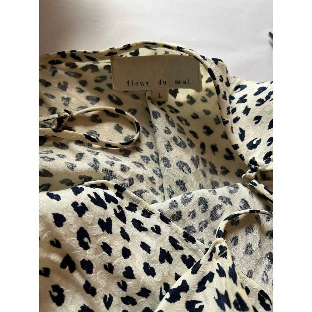 FLEUR DU MAL Leopard Silk Slip Dress - size Large - image 4