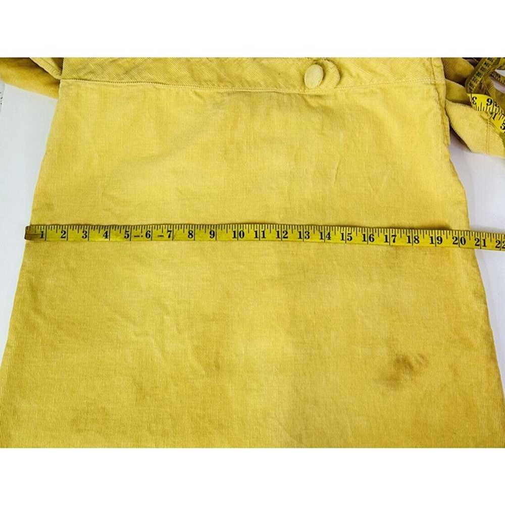 VTG 1940s Mod Womens Large Yellow Corduroy Drop W… - image 6