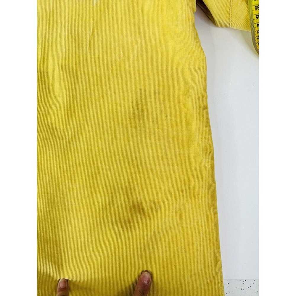 VTG 1940s Mod Womens Large Yellow Corduroy Drop W… - image 7