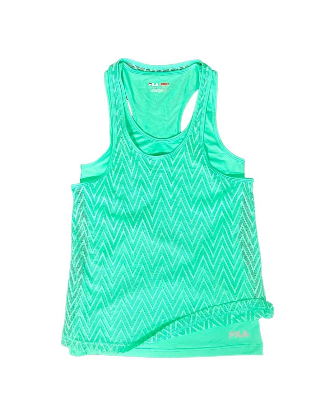 Fila Fila Sport Teal Green Double Layer Lace Race… - image 2