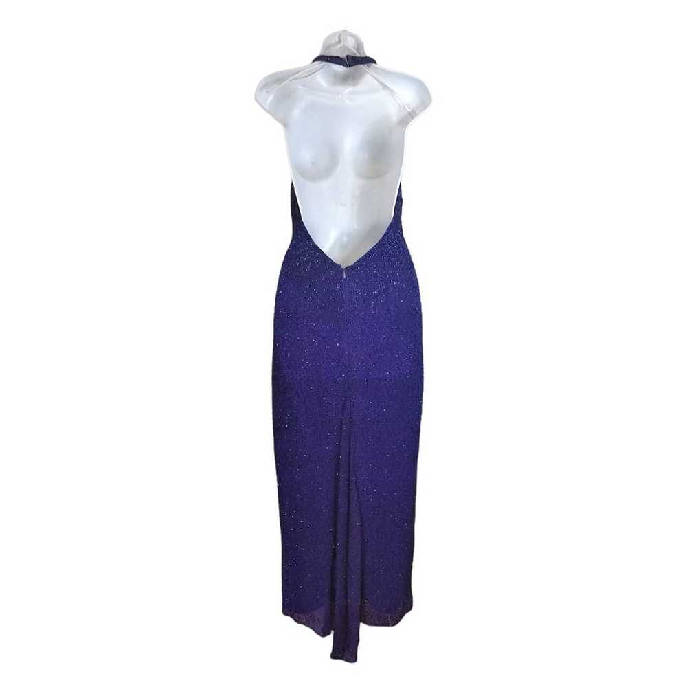 SCALA Silk Beaded Halter Dress Sleeveless Formal … - image 10