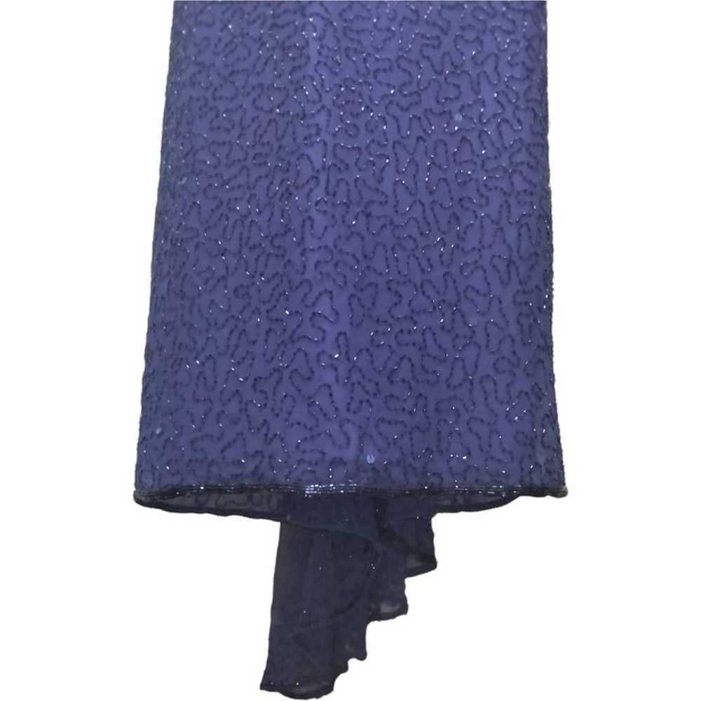 SCALA Silk Beaded Halter Dress Sleeveless Formal … - image 5